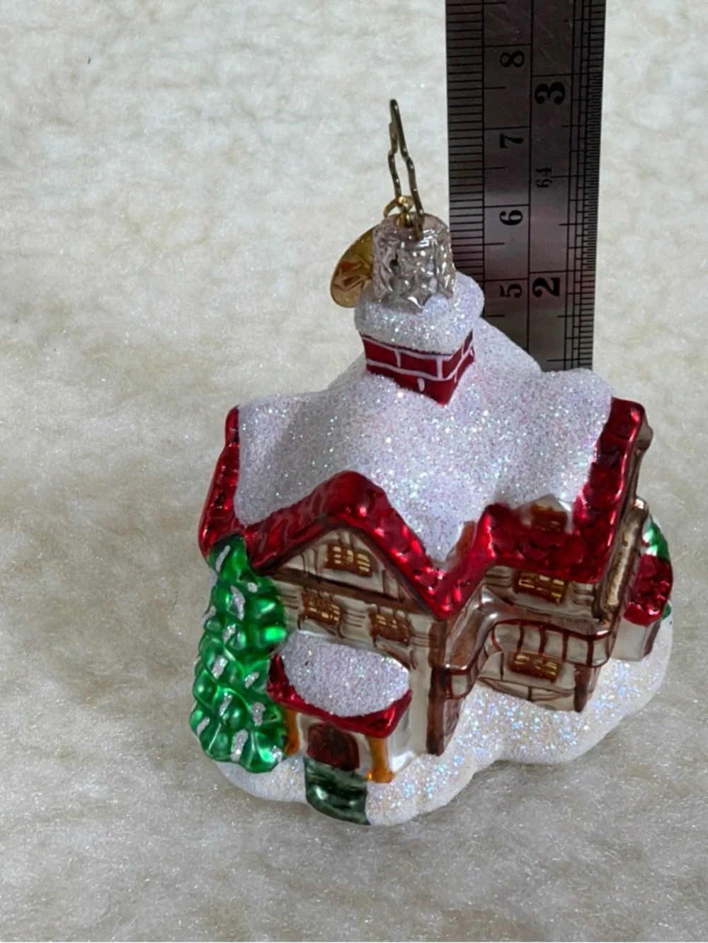 Vintage Christopher Radko Tudor Gem House Glass Ornament
